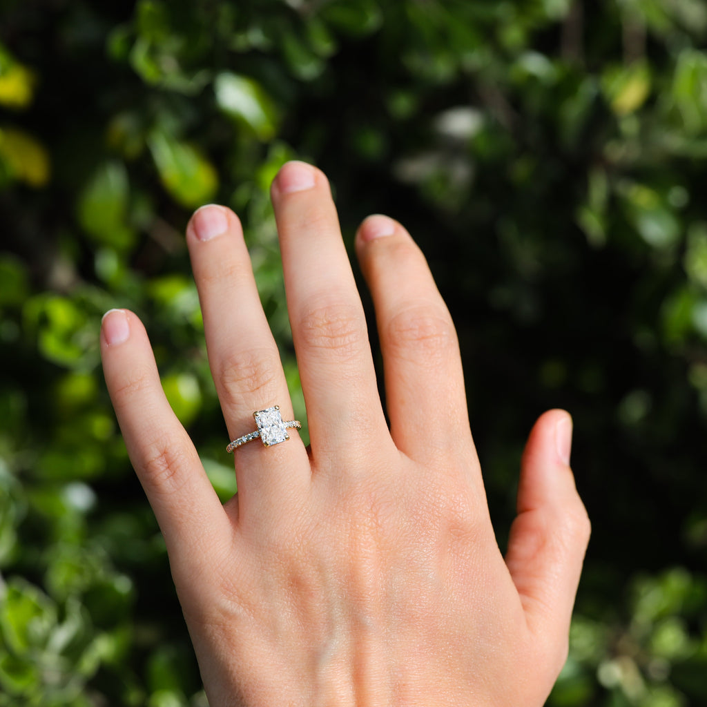 Radiant Cut Hidden Halo